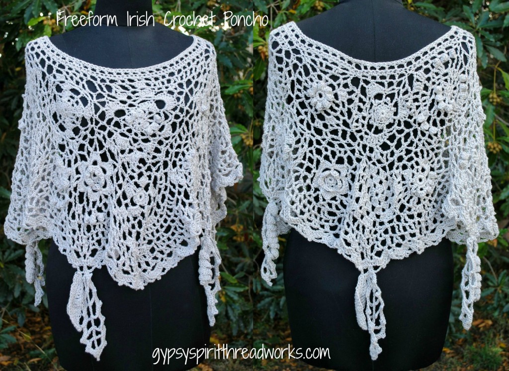 Freeform Irish Crochet Lace Poncho (2015)