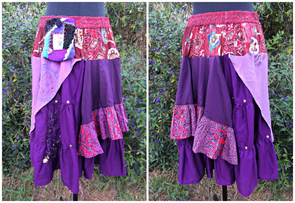 completed skirt front and back