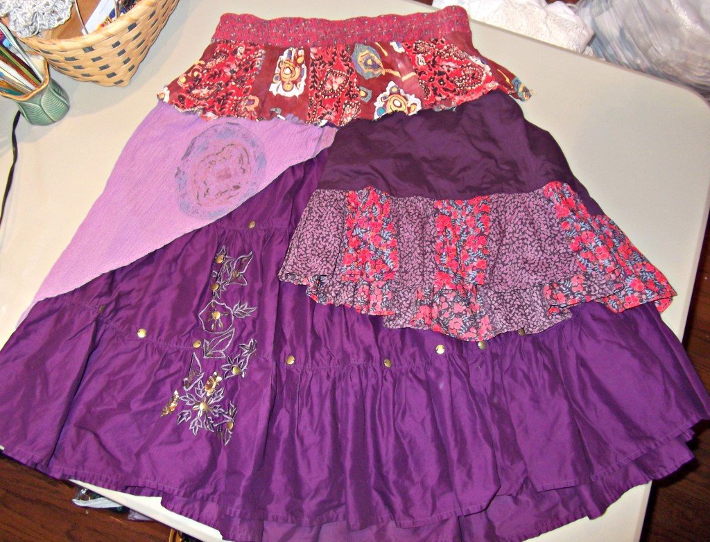 purple skirt layout