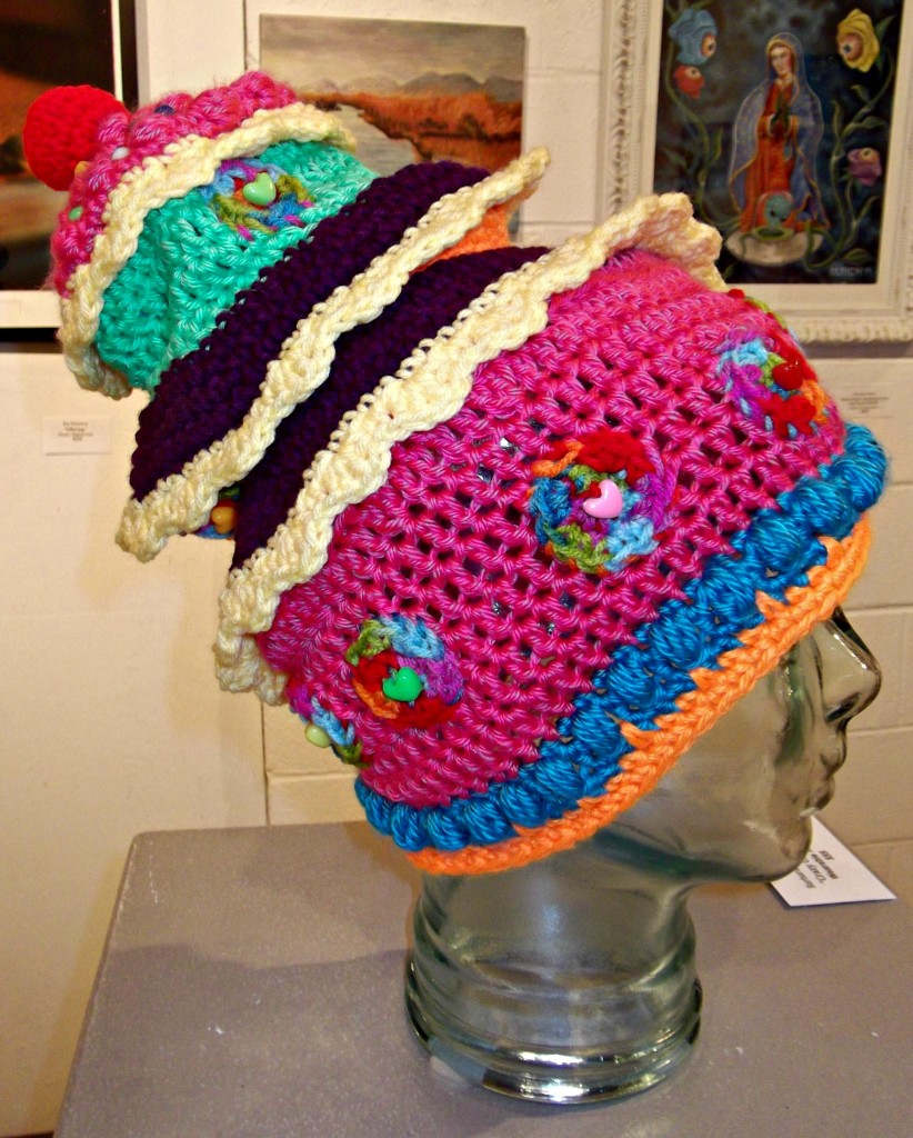 Crazy Cake Hat, crocheted hat, 2014