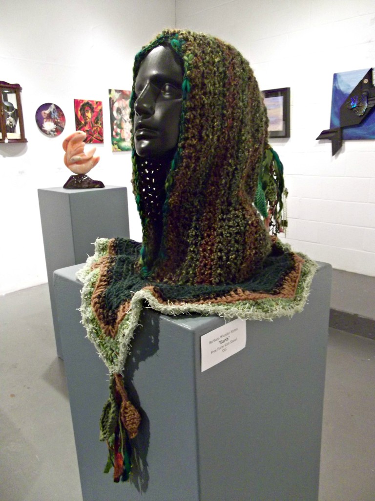 Earth, freeform crochet hood 2014