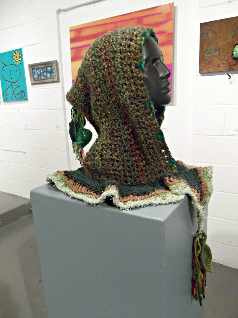 Earth, freeform crochet hood 2014