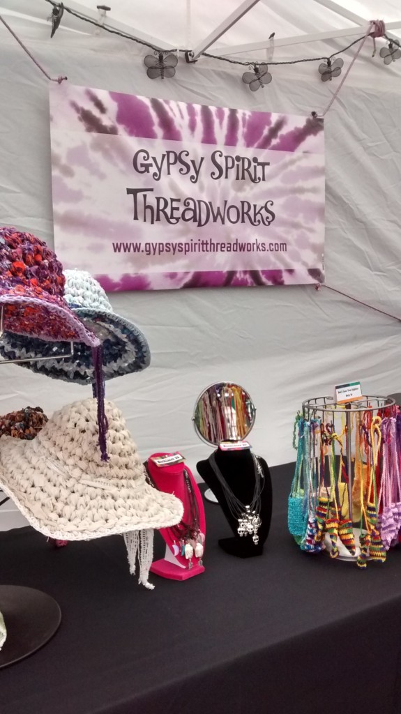 Gypsy Spirit Threadworks booth at ArtWalk 2015